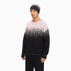 Pull ras du cou en mohair arrangé pour homme