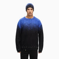 Pull ras du cou en mohair arrangé pour homme