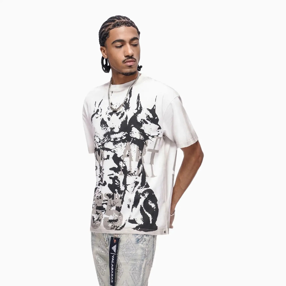 Camiseta de manga corta para hombre con diseño artístico