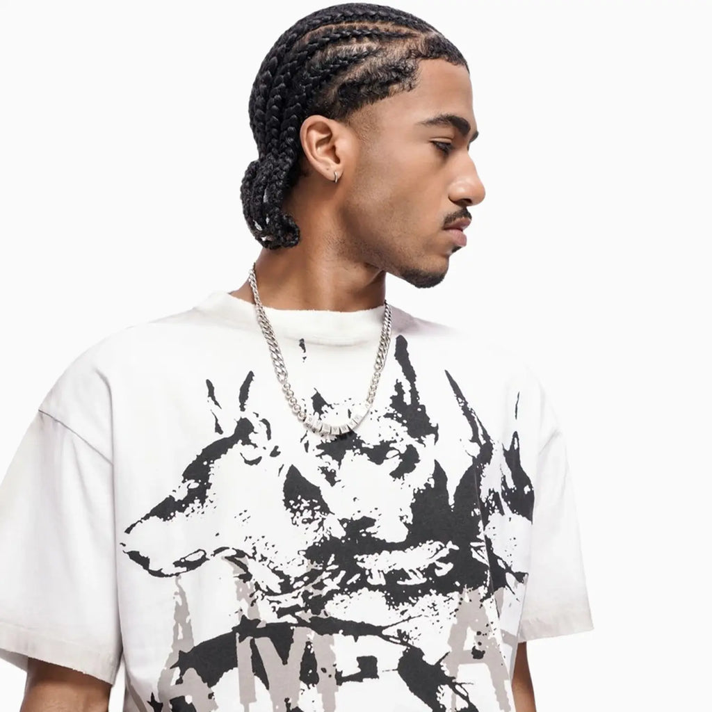 Camiseta de manga corta para hombre con diseño artístico