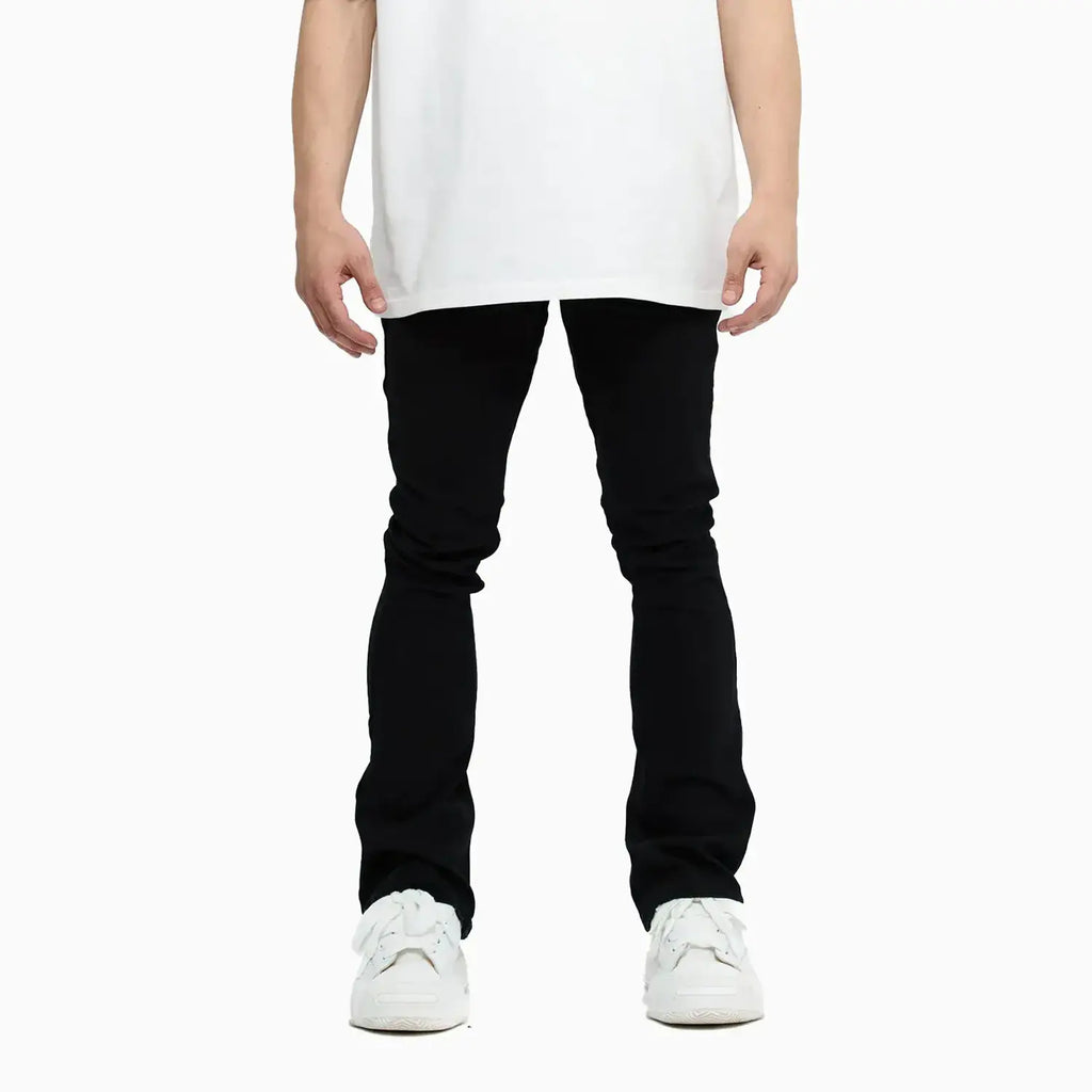 Pantalon Jean Mr.Stacked noir pour homme