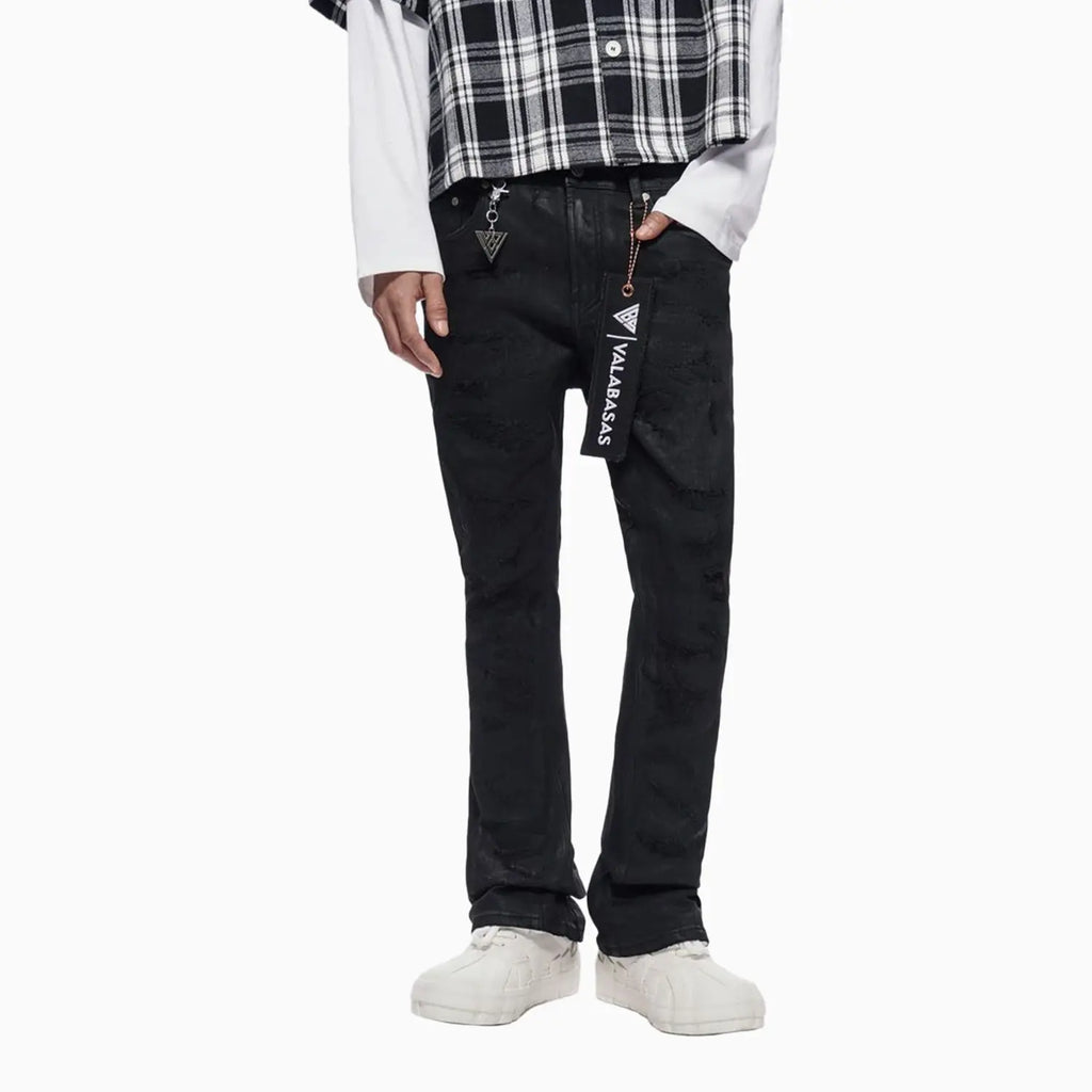 Pantalón de mezclilla encerada apilada Trance para hombre