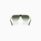 Versace Gold Green Gradient Sunglasses