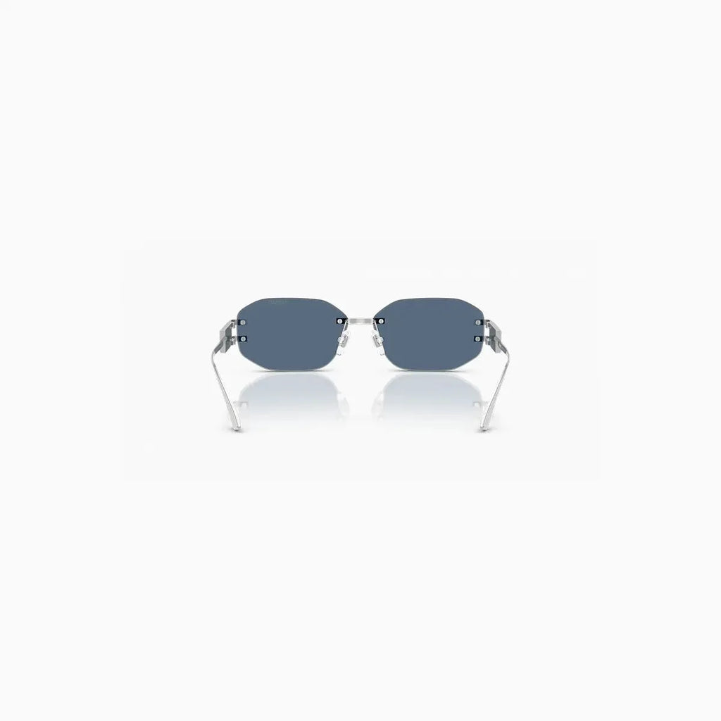Lunettes de soleil Versace bleues et argentées pour homme