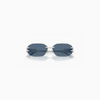 Lunettes de soleil Versace bleues et argentées pour homme