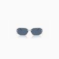 Lunettes de soleil Versace bleues et argentées pour homme