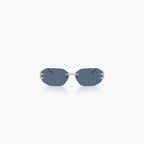 Lunettes de soleil Versace bleues et argentées pour homme